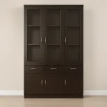 Panel Chocolate 3 Door Bookshelf
