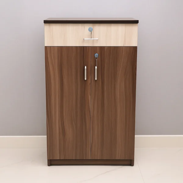 Shoe Rack Oak Finish