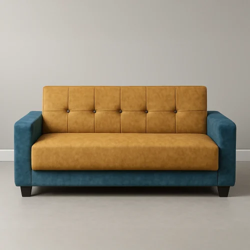 Nova Modern Color Block Loveseat Sofa