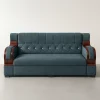 Adelaide Luxury 3-Seater Velvet Grey Sofa
