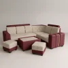 Modern Luxury Two Tone Corner Sectional Sofa Set with Quilted Seating