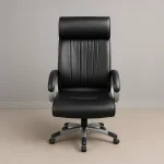 Black Leather Ergonomic Swivel Desk Chair - Office Chair C-103