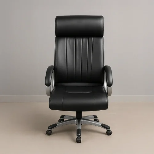 Black Leather Ergonomic Swivel Desk Chair - Office Chair C-103