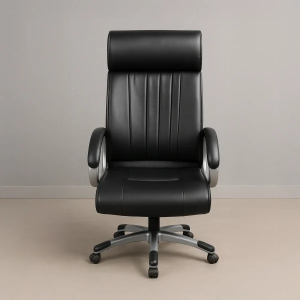 Black Leather Ergonomic Swivel Desk Chair - Office Chair C-103