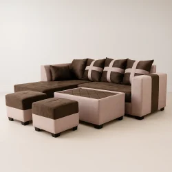 Verona Luxury L-Shaped Sectional Sofa Set