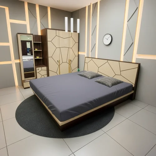 Kairo Modern Geometric Bedroom Set
