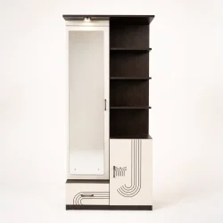 Aurelia Modern Cream & Walnut Dressing Table