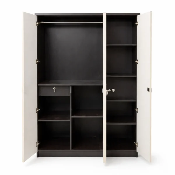 Celestia Modern Mint Green Wardrobe - open View