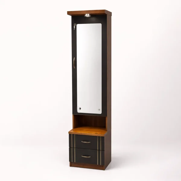 Averon Modern Walnut & Black Dressing Table