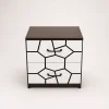 Delta Modern White & Black Bedside Table