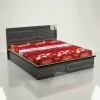 Imperia Luxury Black Designer Bed with Gold Line Pattern - Bed