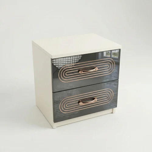 Imperia Luxury Bedside Table with 2 Drawers