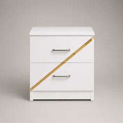 Nova Luxury White Bedside Table